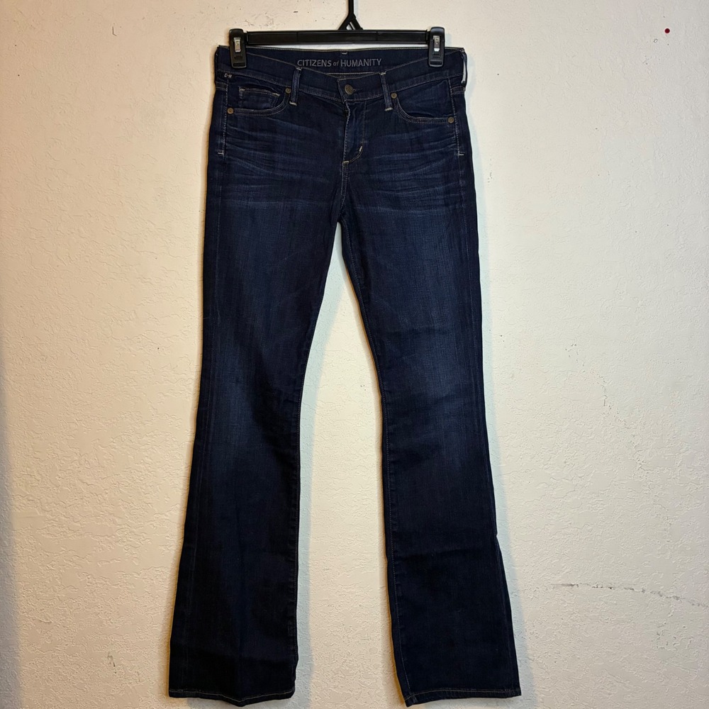 Citizens of Humanity Dita Petite Bootcut Jeans 28 Dark Blue Low Rise 1325F-243 - Picture 2 of 13